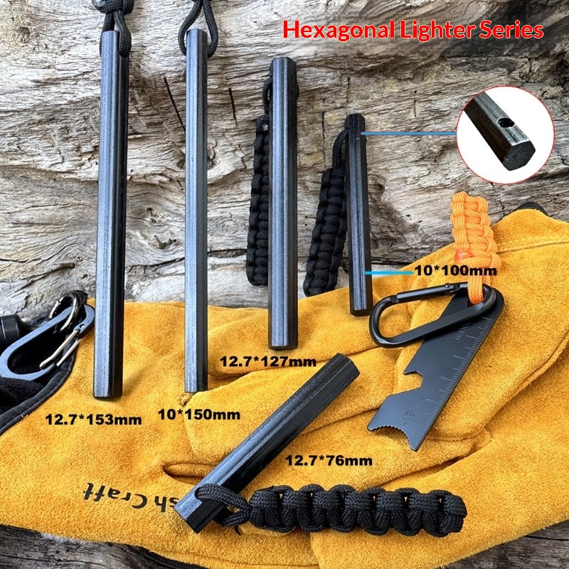 Hand Woven Rope Hexagonal Flin - Fire Starting Kit recensie en prijs