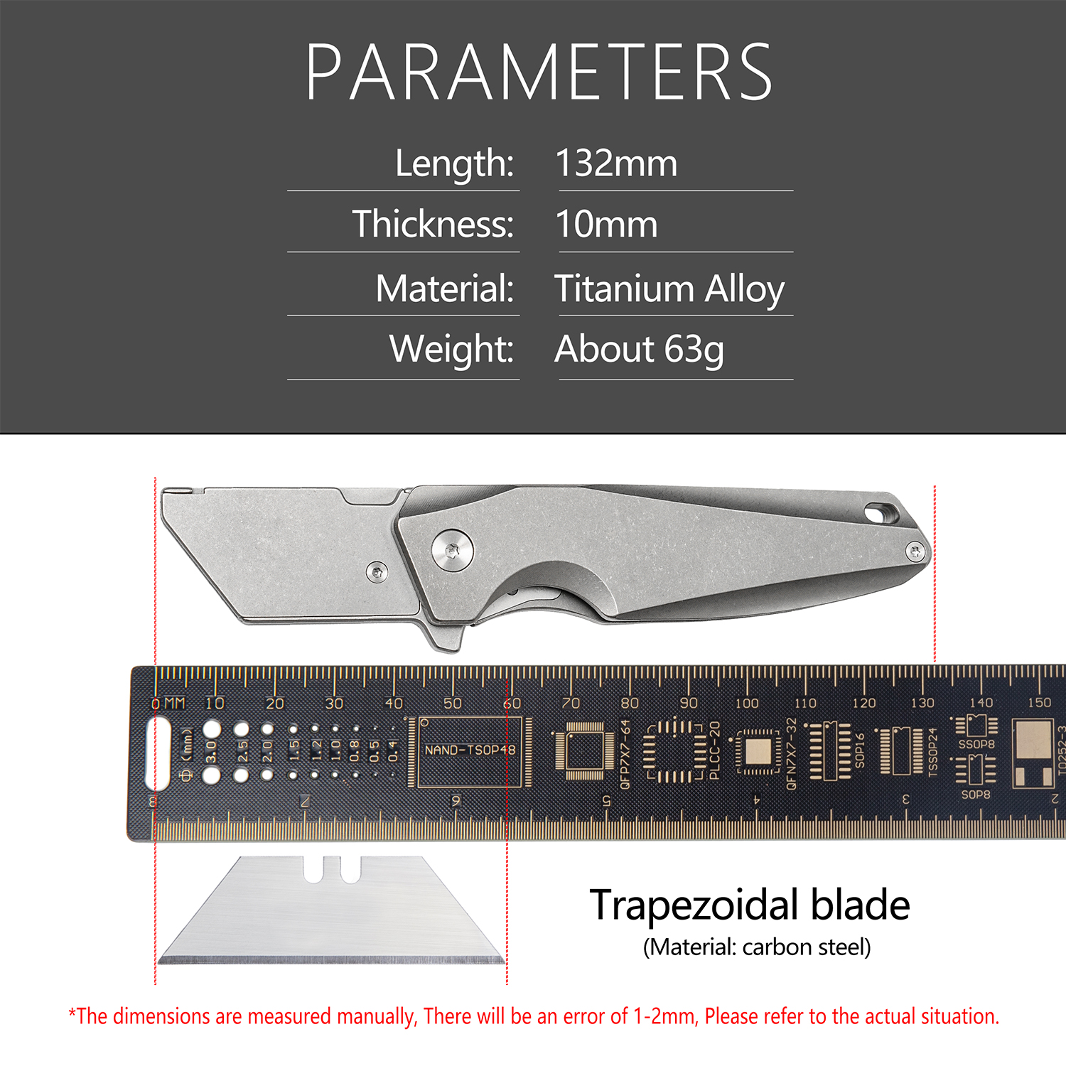  Titanium Alloy Utility Knife - Bushcraft Knife Fixed recensie en prijs