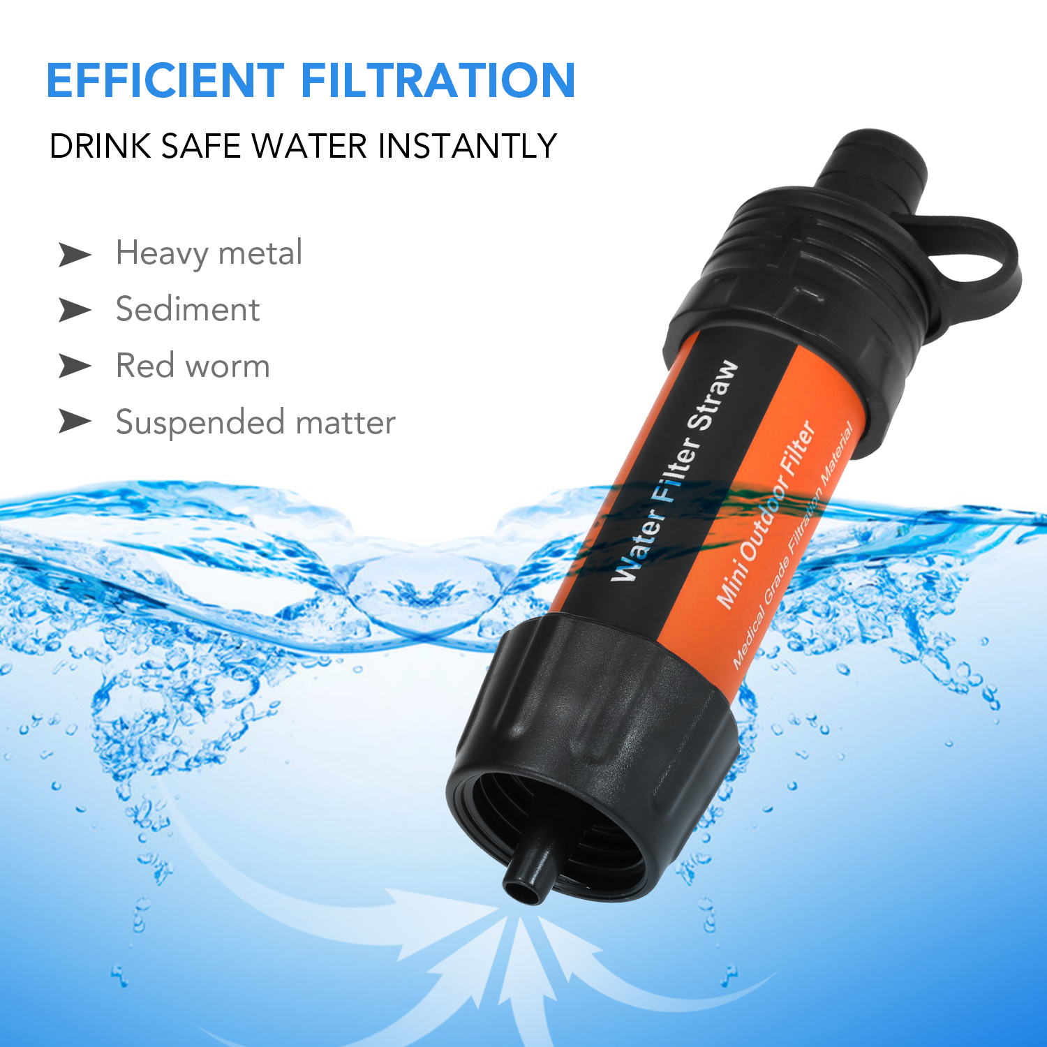 Outdoor Water Filter Straw Wat - Water Purification Straw recensie en prijs